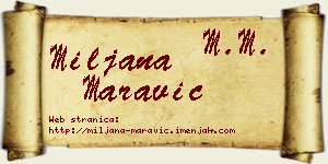 Miljana Maravić vizit kartica